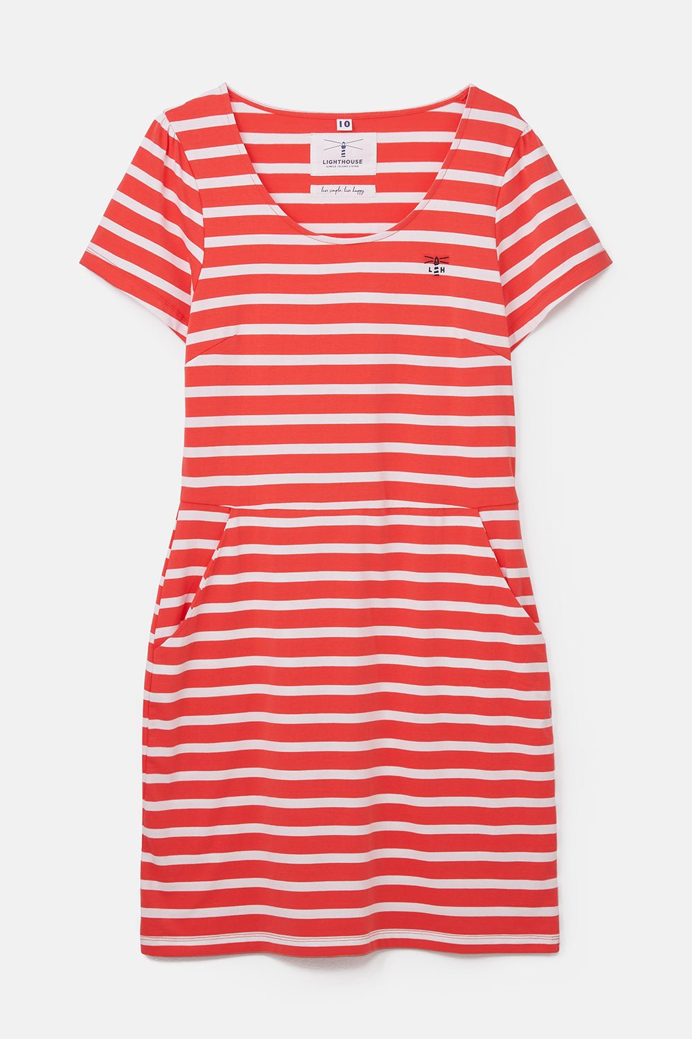 Lydia Dress - Watermelon Stripe-Lighthouse