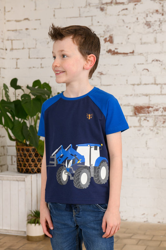 Mason Tee Shirt - Blue Front Loader-Lighthouse