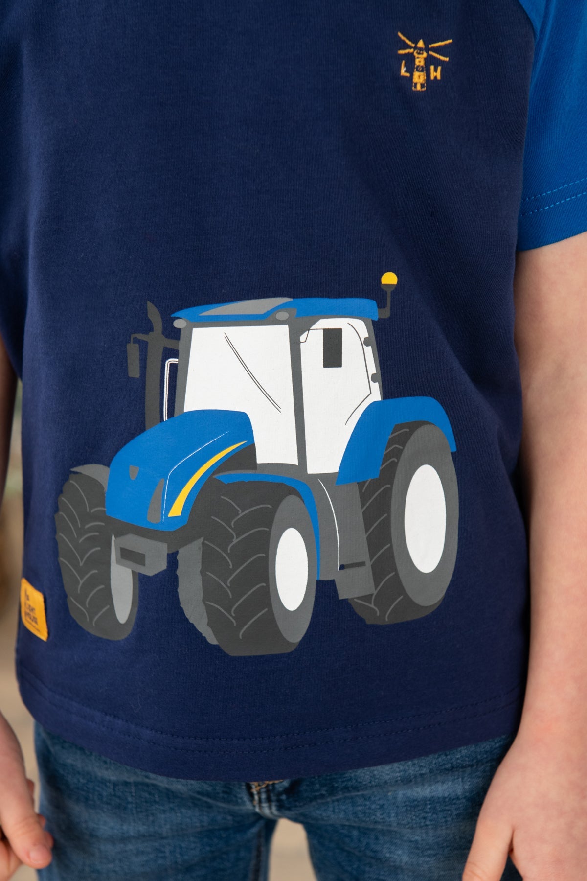 Mason Tee Shirt - Blue Tractor - Lighthouse