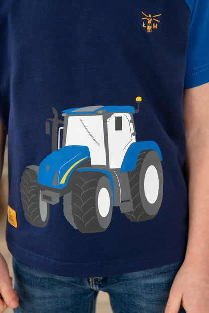 Mason Tee Shirt - Blue Tractor - Lighthouse
