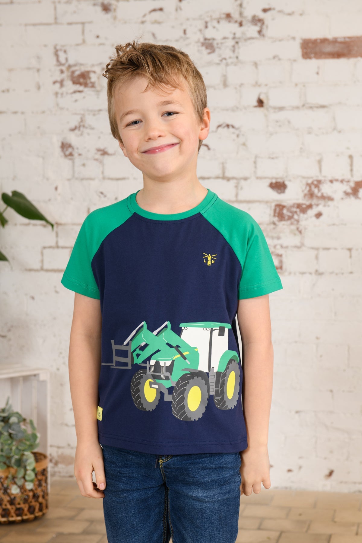 Mason Tee Shirt - Green Front Loader-Lighthouse