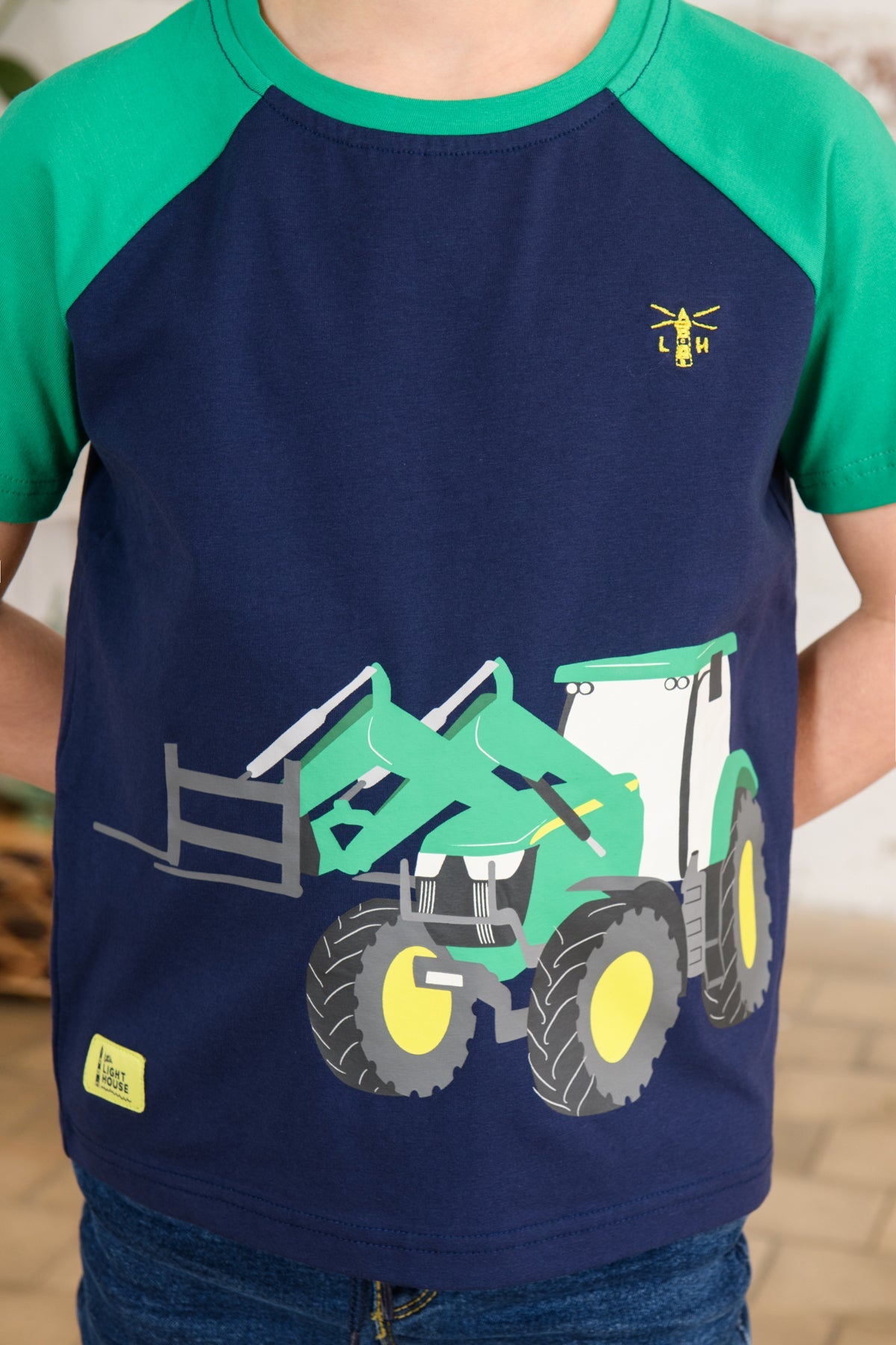 Mason Tee Shirt - Green Front Loader-Lighthouse