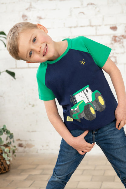 Mason Tee Shirt - Green Tractor - Lighthouse