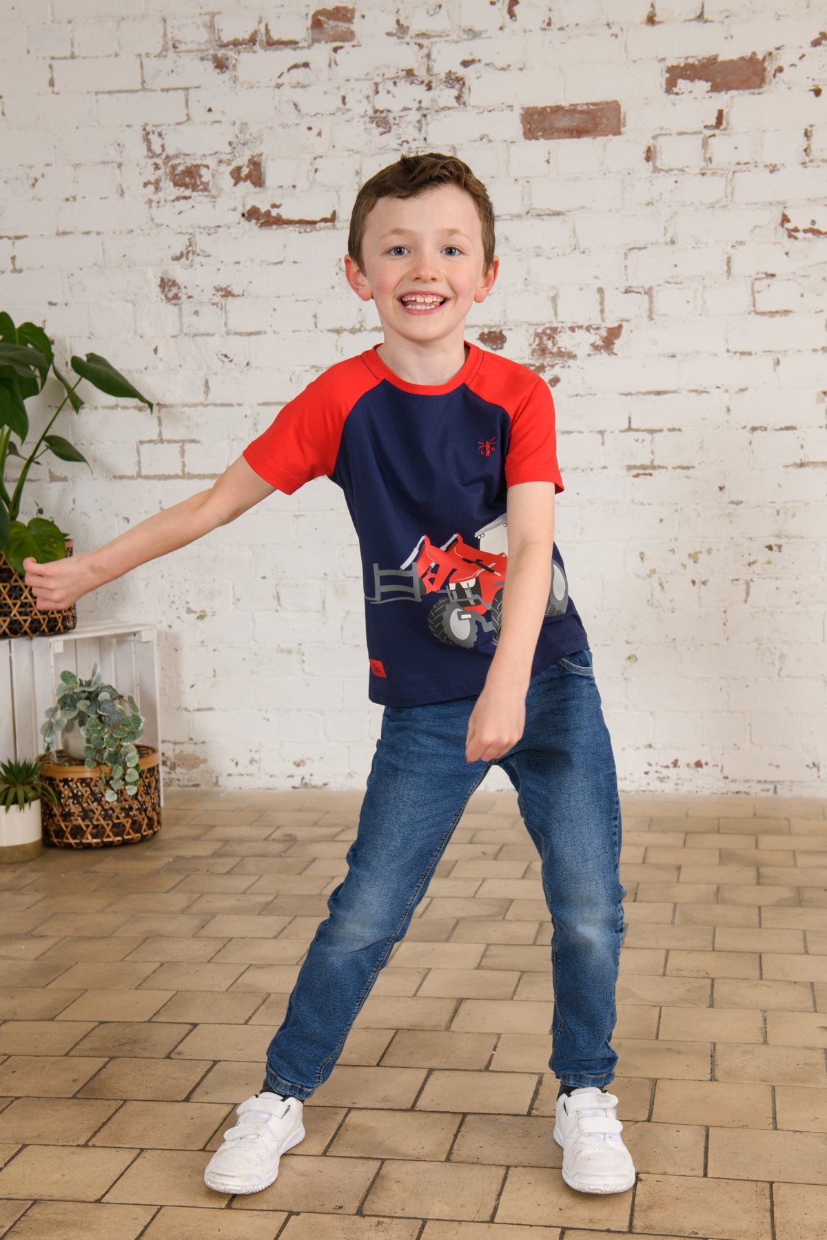 Mason Tee Shirt - Red Front Loader-Lighthouse