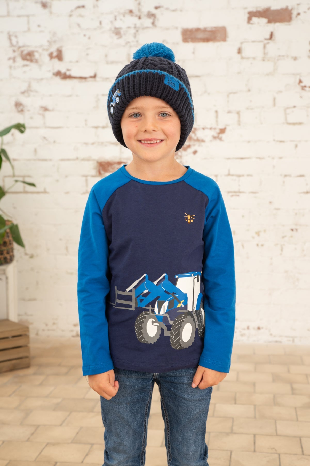 Mason Top - Blue Front Loader