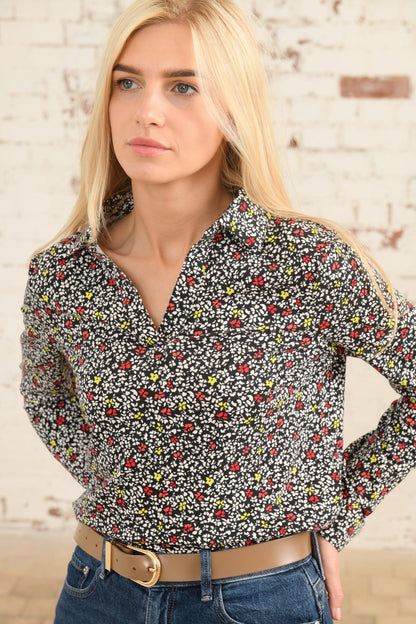 Maya Shirt - Red Apple Floral-Lighthouse