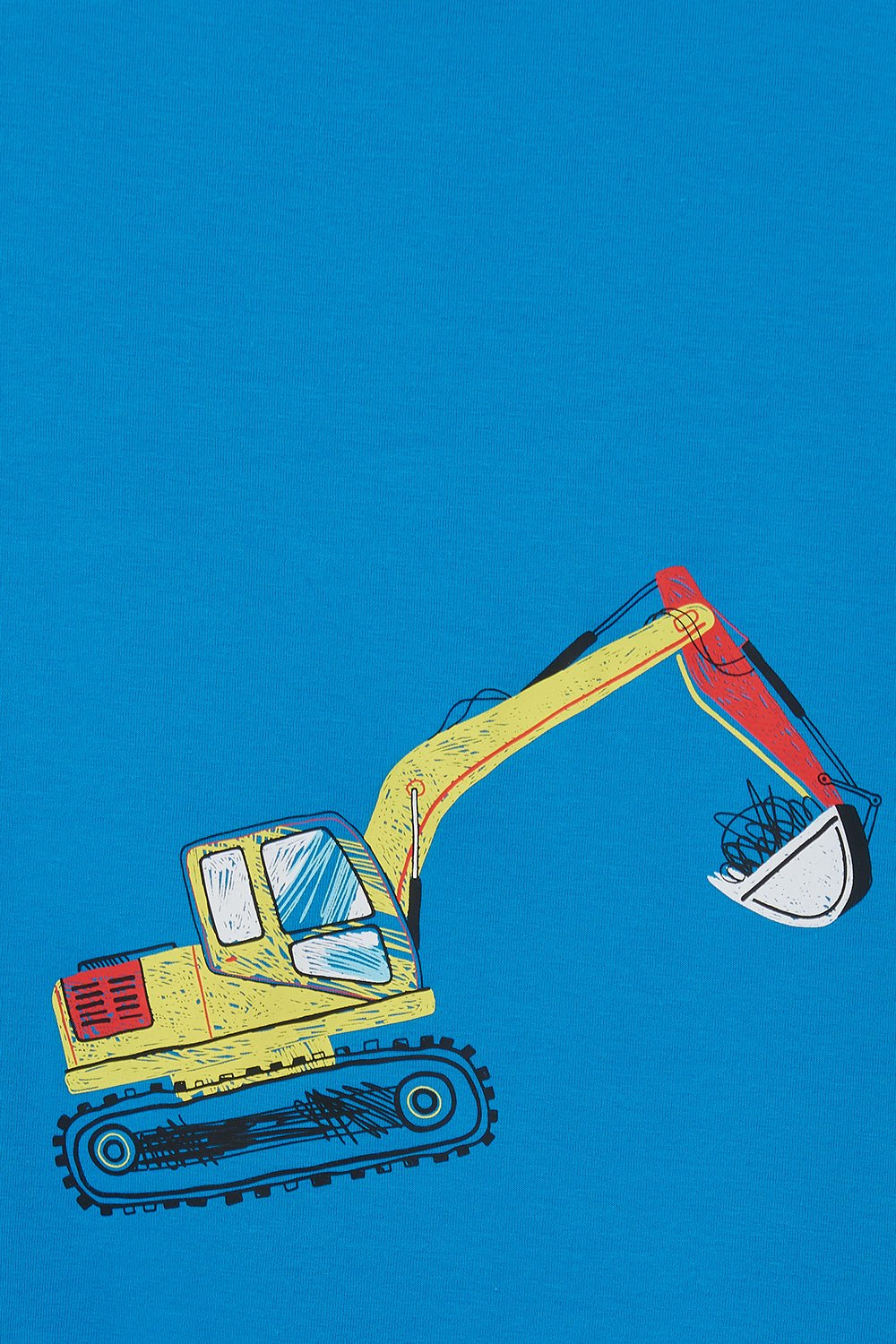 Oliver Short Sleeve Top - Blue Construction Print-Lighthouse