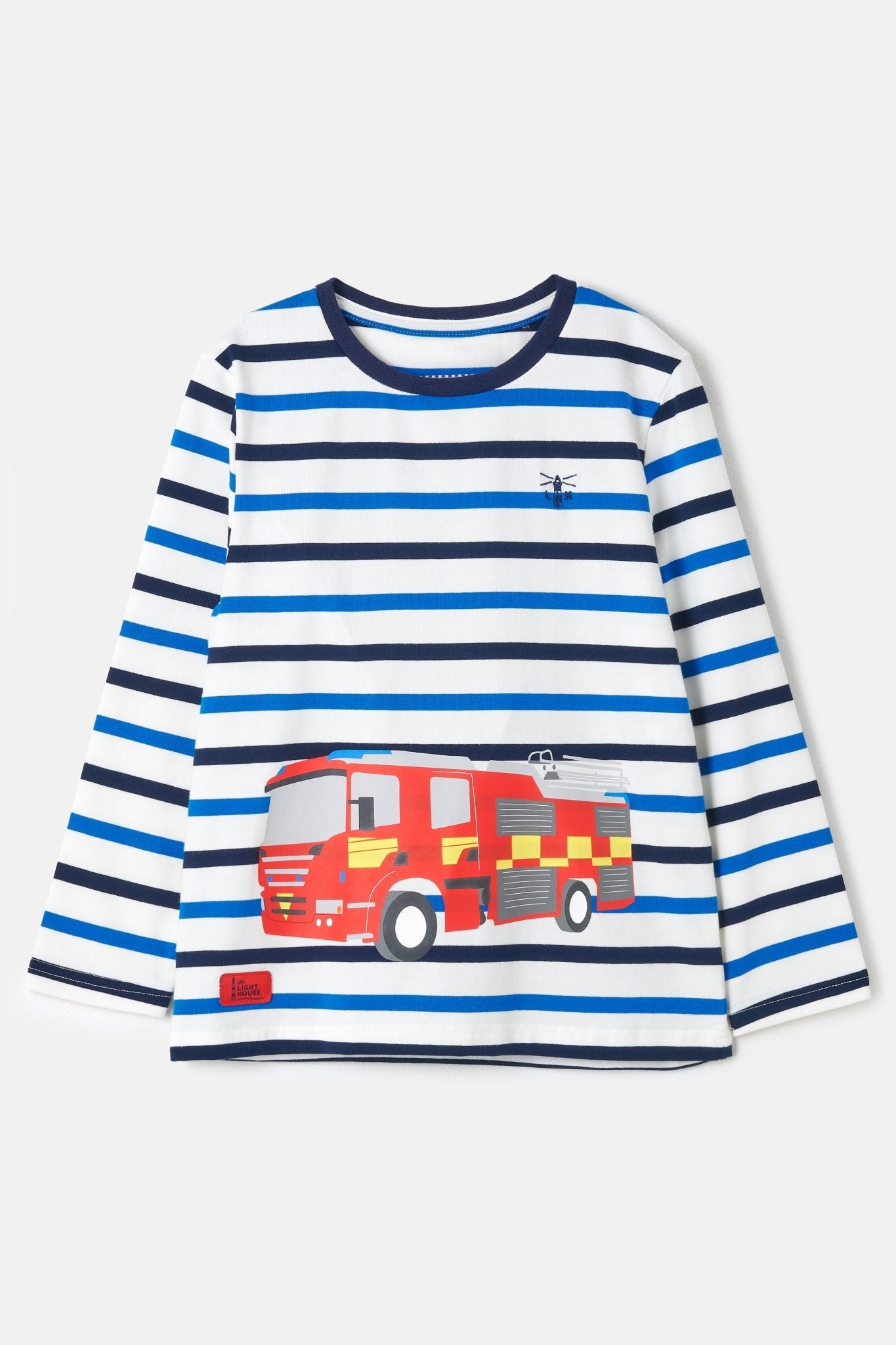 Oliver Top - Fire Engine Print-Lighthouse