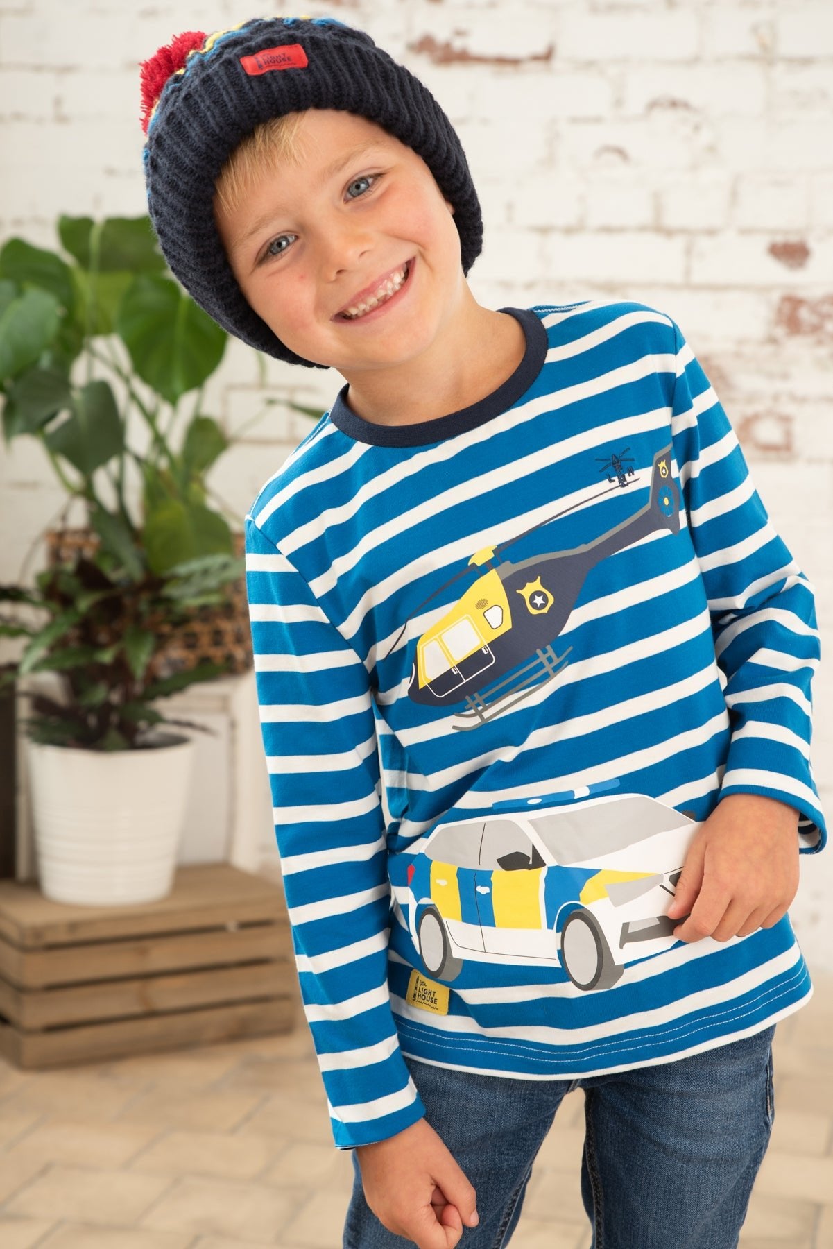 Oliver. Boy s Police Helicopter Tee Lighthouse