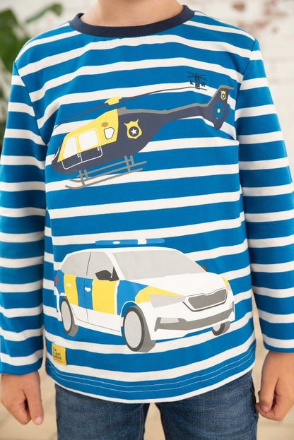 Oliver Top - Police Helicopter Print-Lighthouse