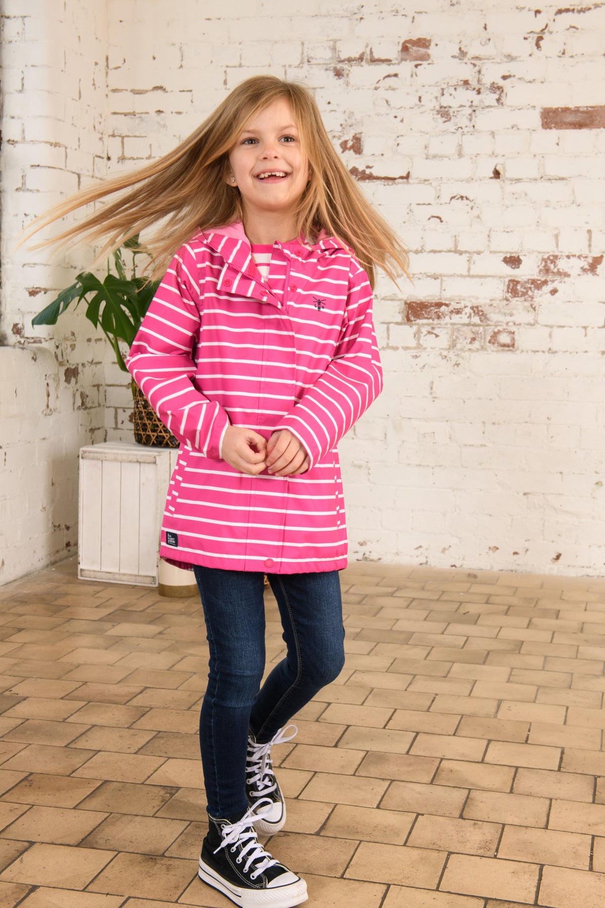 Olivia Jacket - Bright Pink Stripe-Lighthouse