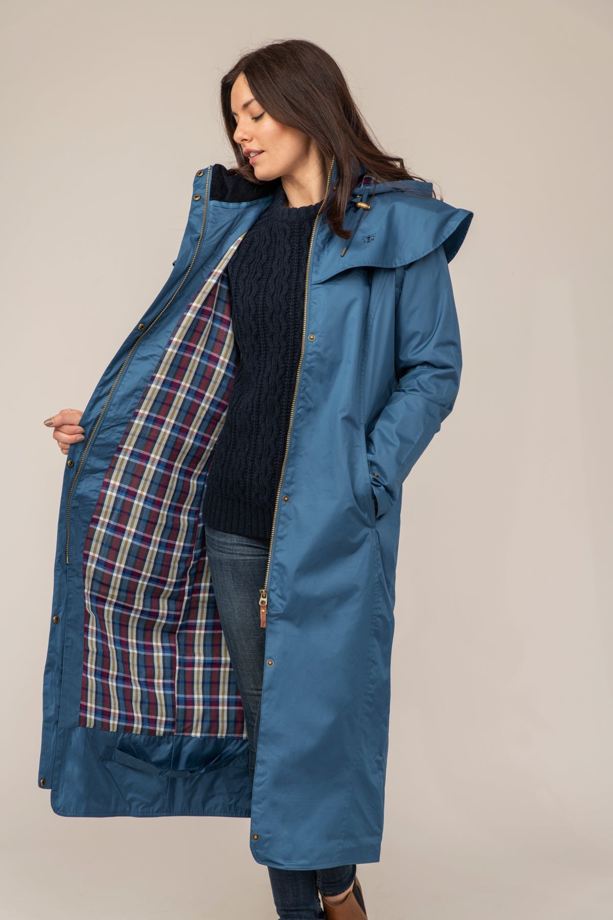 Lighthouse Outback Imperméable Femme - Manteau Long Raincoat Étanche Coupe-Vent