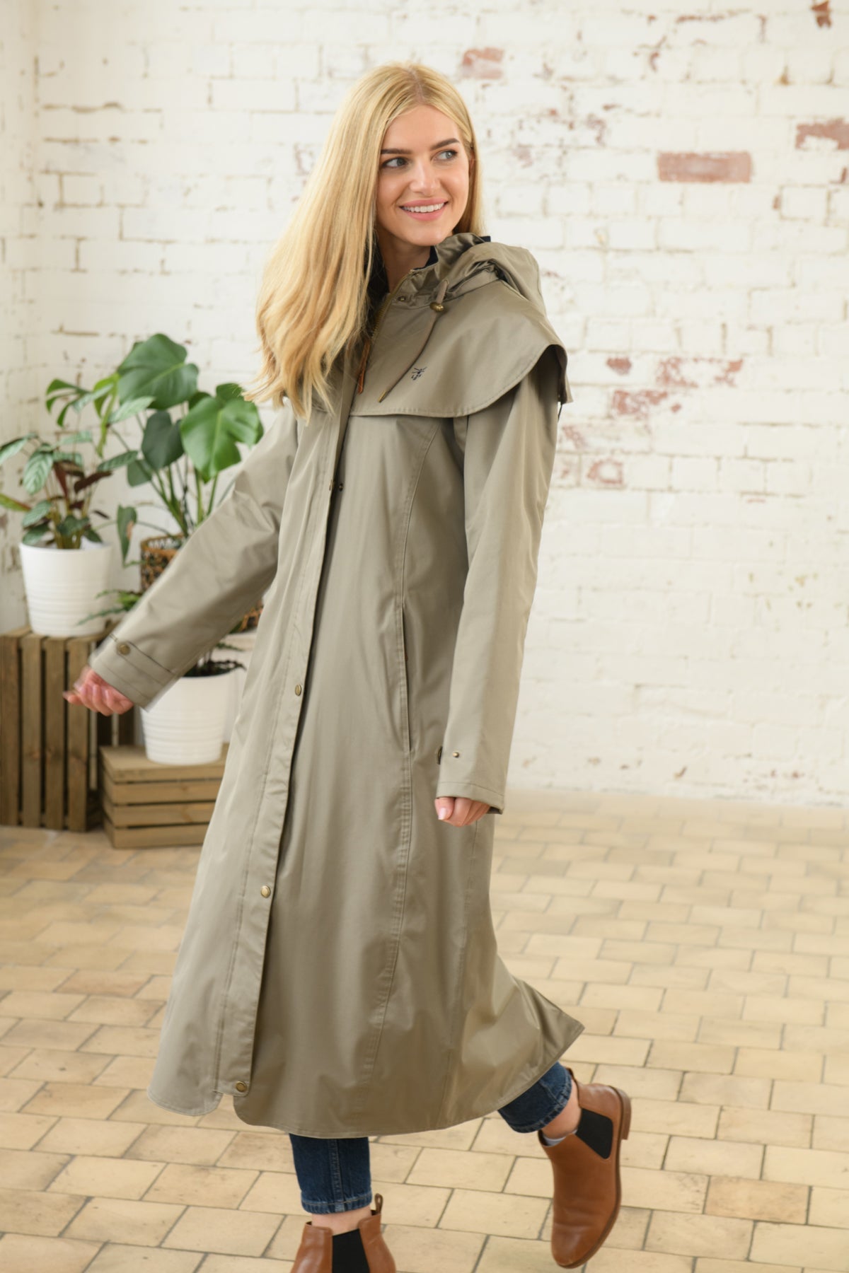 Outback Full Length Waterproof Raincoat - Fawn-Lighthouse