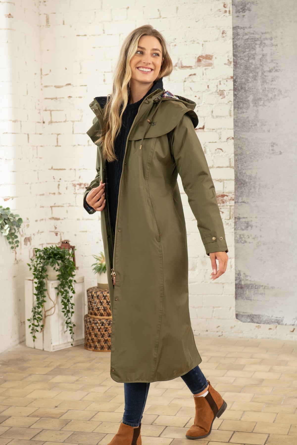 Outback Full Length Waterproof Raincoat - Fern-Lighthouse