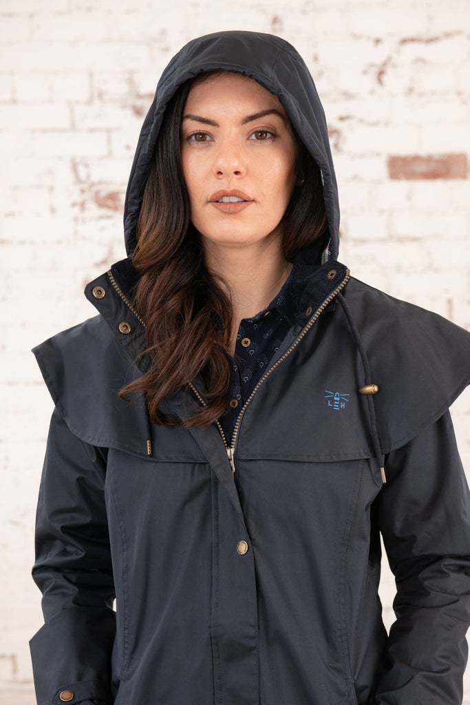 Outback Long Waterproof Coat Navy Women's Coats Lighthouse
