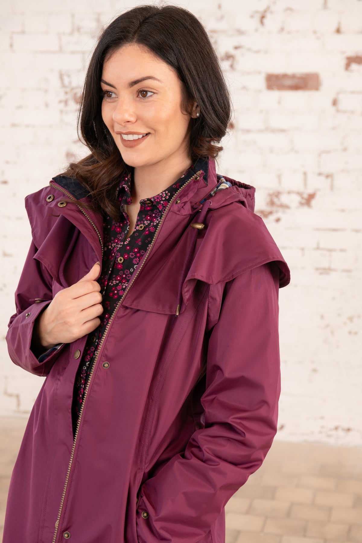 Outback Long Waterproof Coat Plum Women's Coats Lighthouse