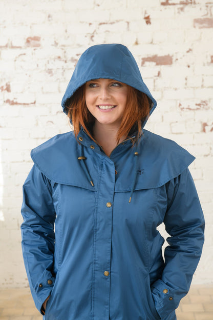 Outrider 3/4 Length Waterproof Raincoat - Deep Sea-Lighthouse