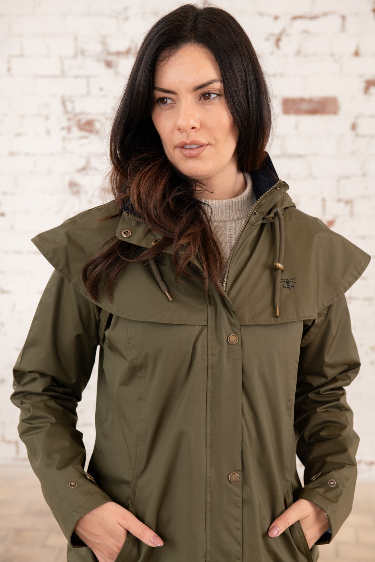 Outrider 3/4 Length Waterproof Raincoat - Fern-Lighthouse