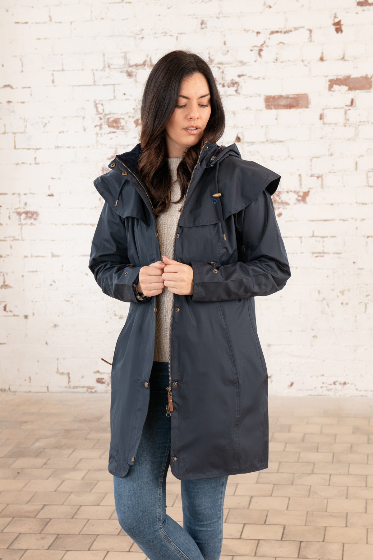Outrider 3/4 Length Waterproof Raincoat - Nightshade-Lighthouse