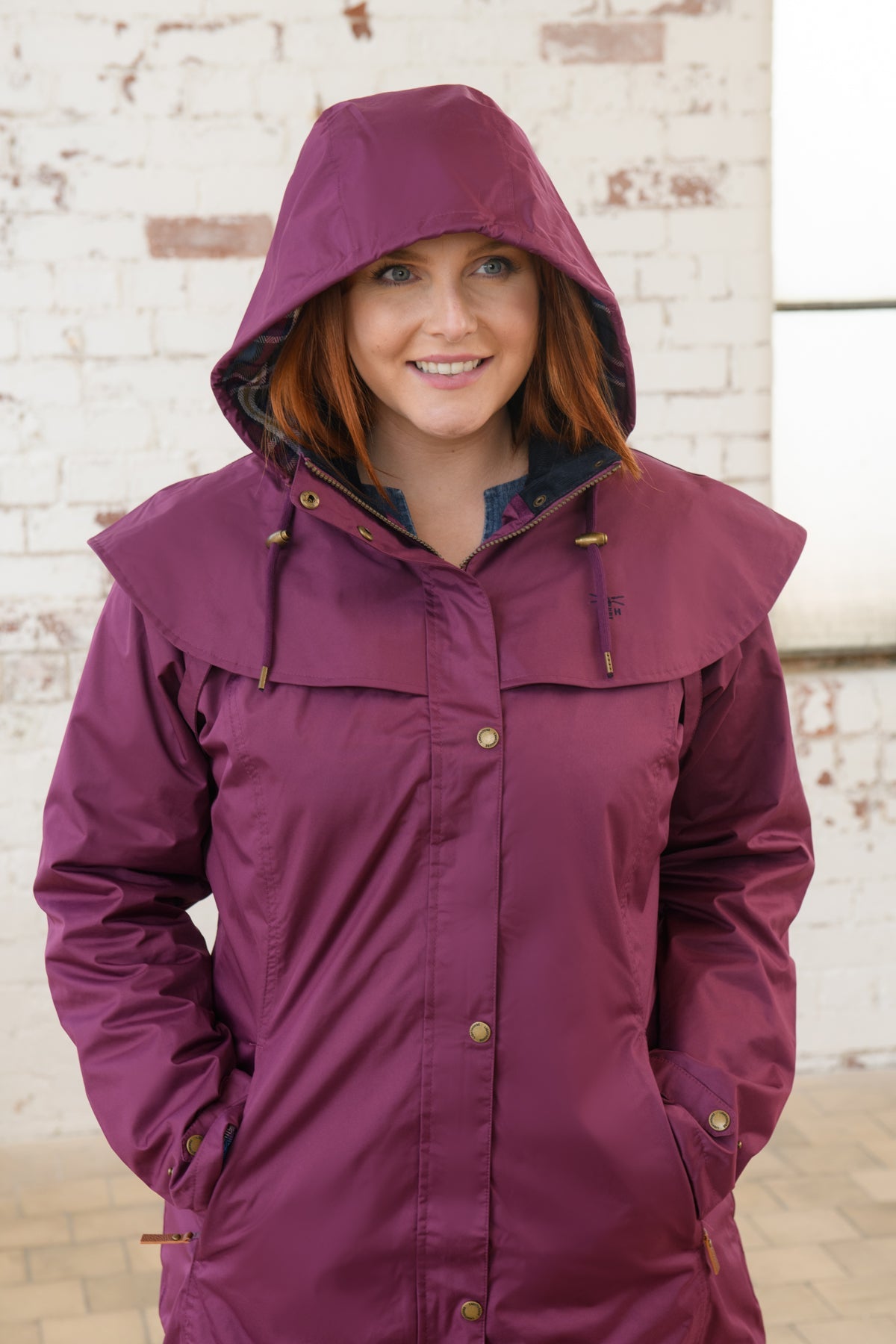 Outrider Women's Waterproof Raincoat Plum Lighthouse