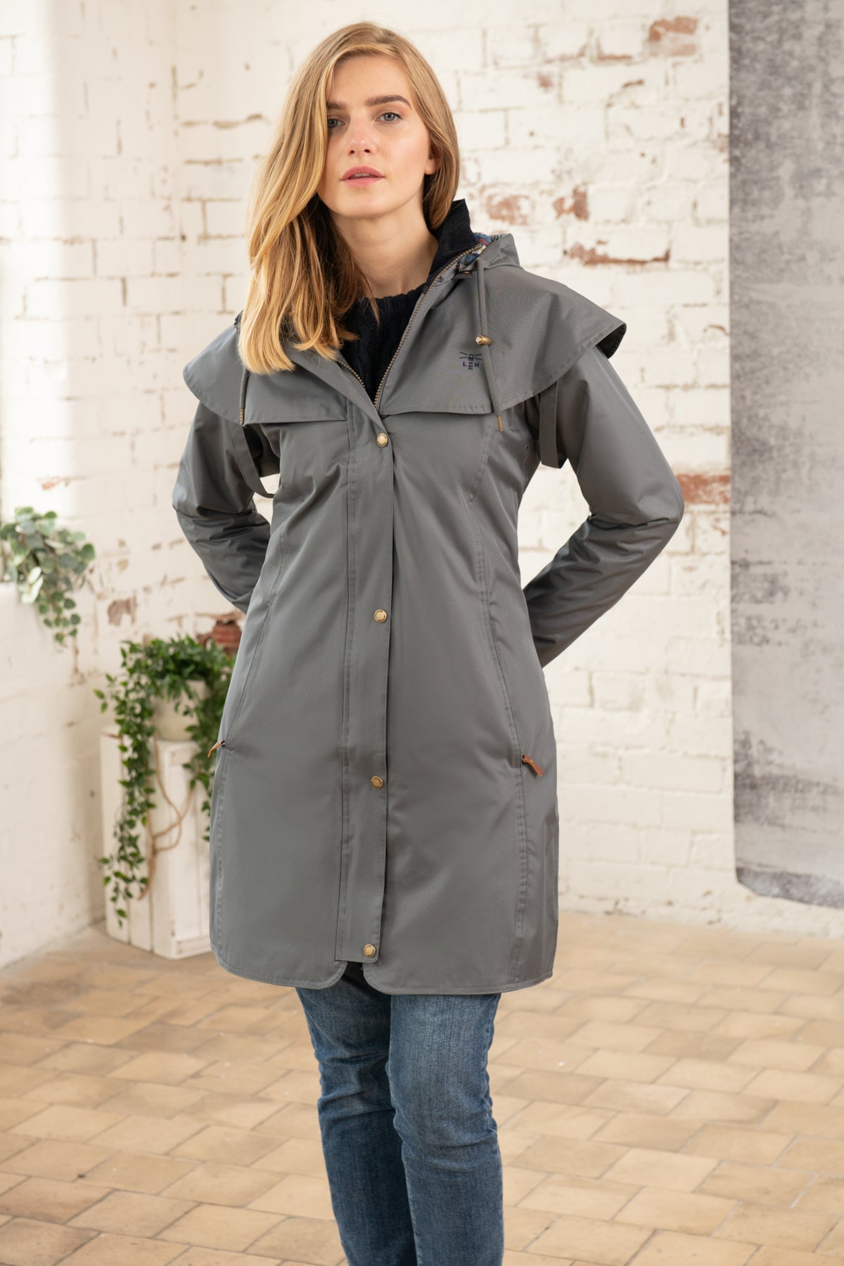 Outrider 3/4 Length Waterproof Raincoat - Urban Grey