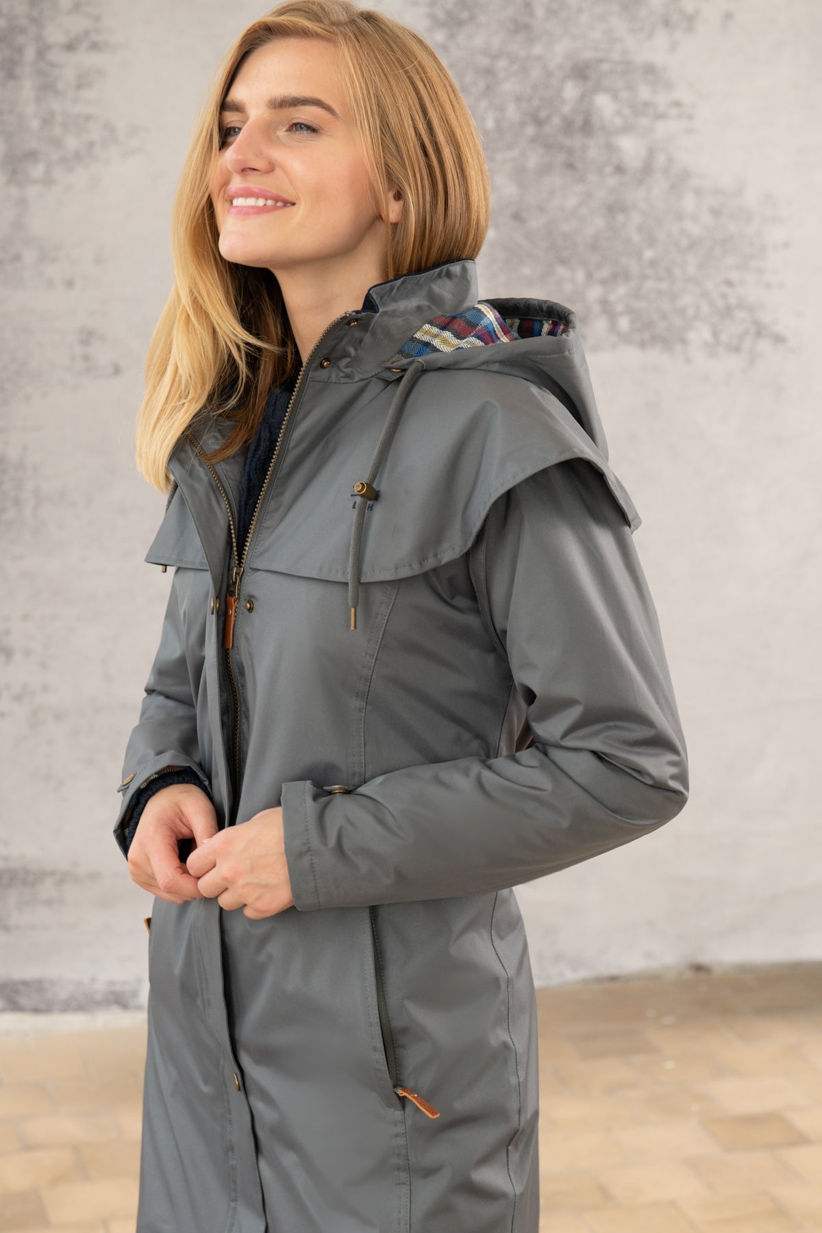 Outrider 3/4 Length Waterproof Raincoat - Urban Grey