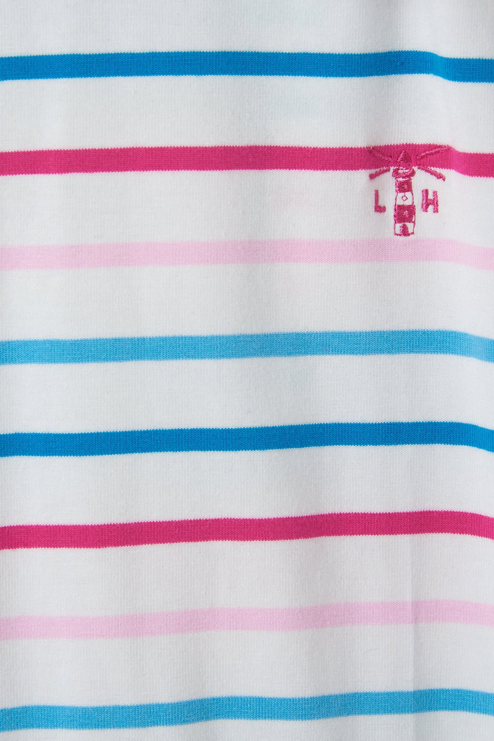 Penelope girls' playsuit,Teal Pink Stripe