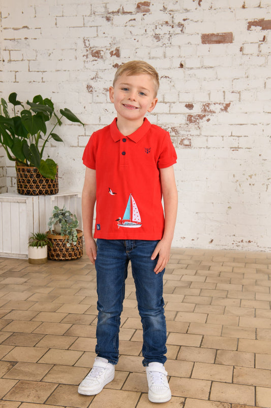 Pier Short Sleeve - Pillarbox and Boat-Lighthouse