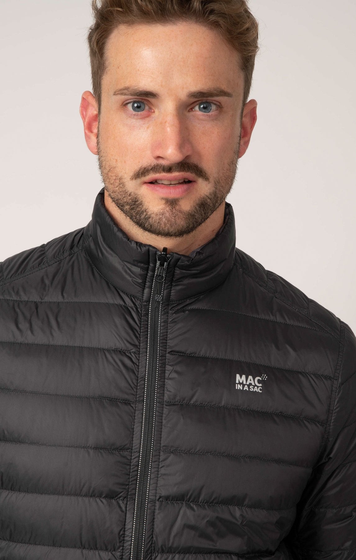 Polar II Mens Down Jacket - Jet Black Charcoal-Mac in a Sac
