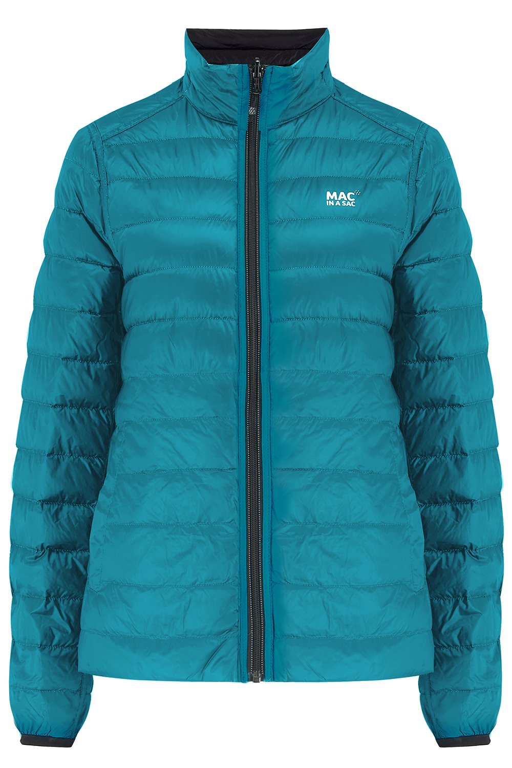 Polar II Womens Down Jacket - Jet Black Teal-Mac in a Sac