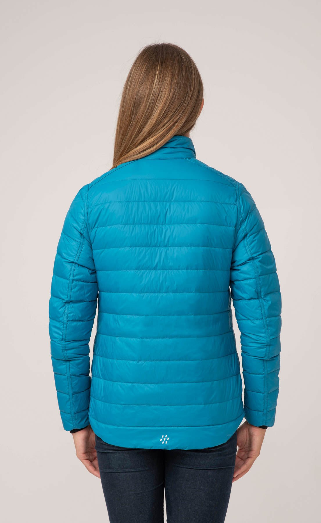 Polar II Womens Down Jacket - Jet Black Teal-Mac in a Sac