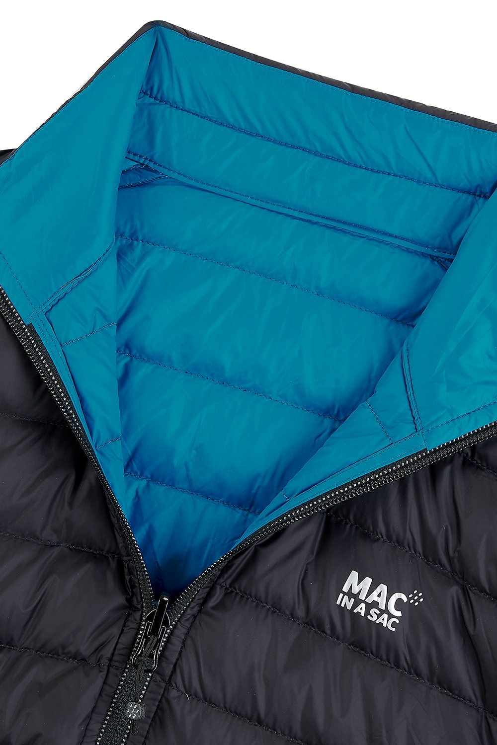 Polar II Womens Down Jacket - Jet Black Teal-Mac in a Sac
