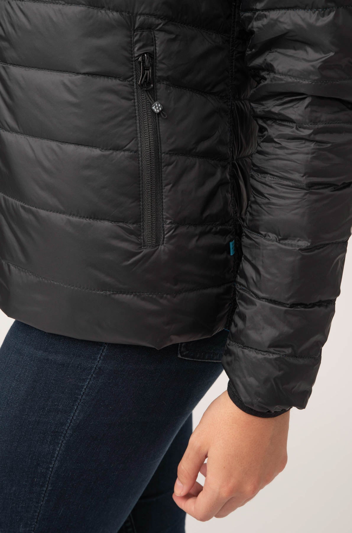 Polar II Womens Down Jacket - Jet Black Teal-Mac in a Sac