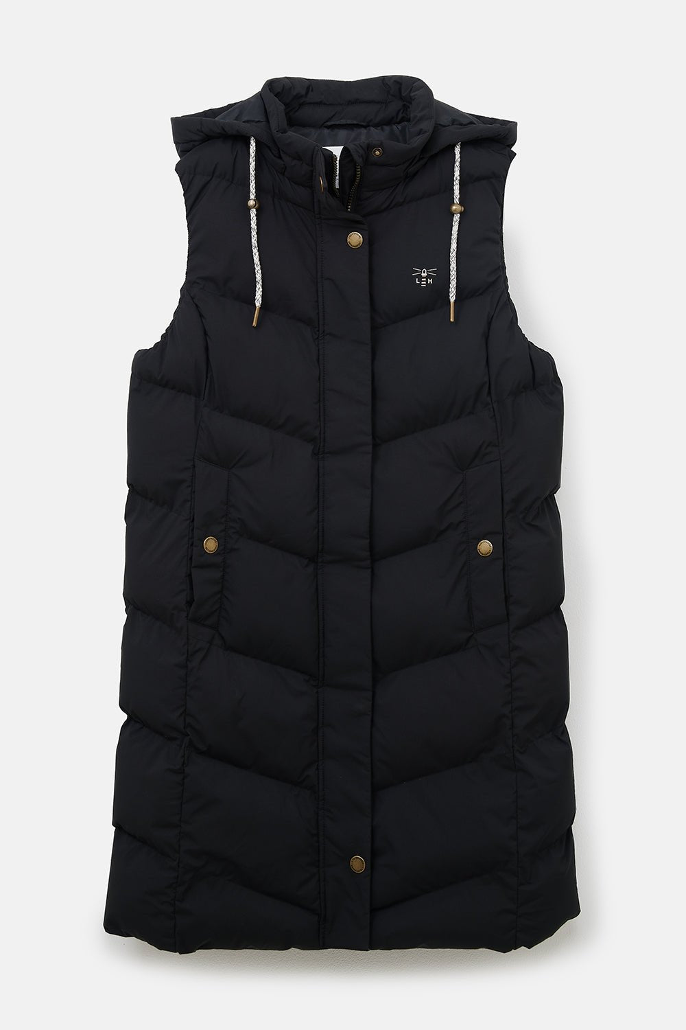Savannah Long Gilet - Black-Lighthouse