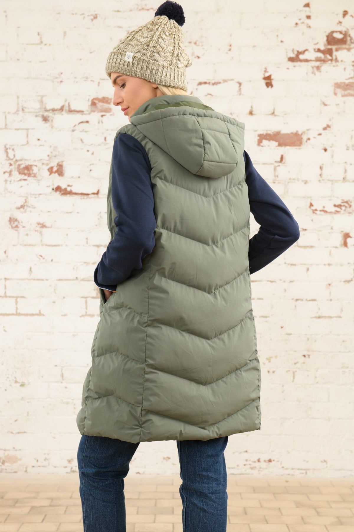Savannah Long Gilet - Khaki - Lighthouse