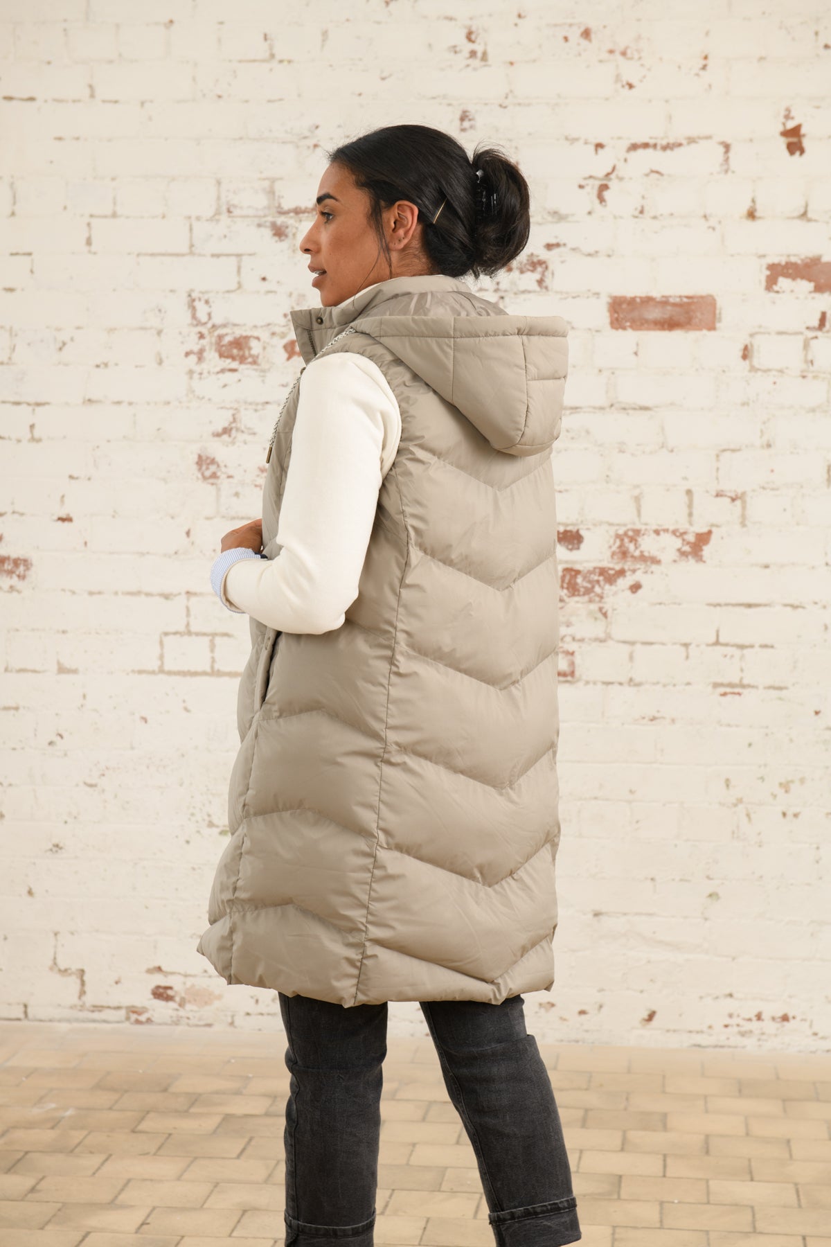 Savannah Long Gilet - Mocha-Lighthouse