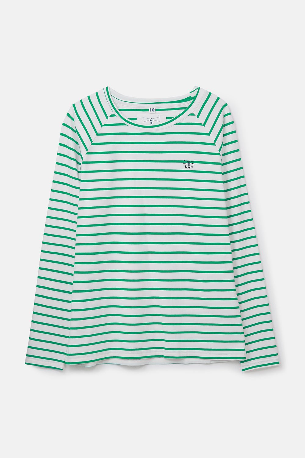 Seashore Long Sleeved Top - Seagrass Stripe-Lighthouse