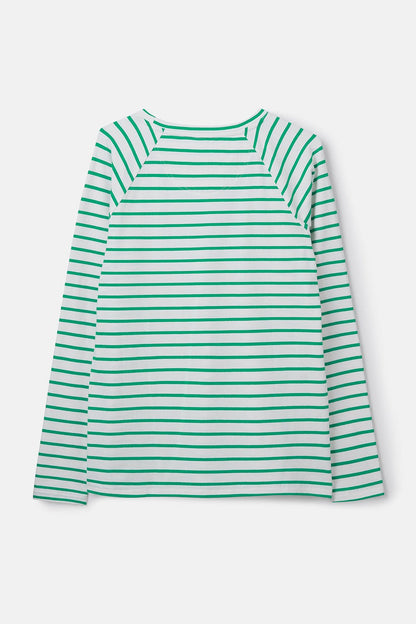 Seashore Long Sleeved Top - Seagrass Stripe-Lighthouse