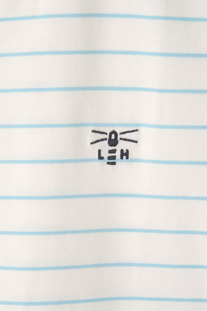 Seashore T Shirt - Cloud Pale Blue Stripe-Lighthouse