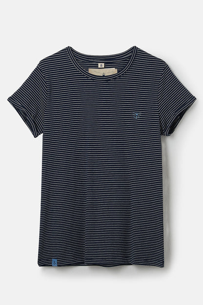 Seashore T Shirt - Midnight Stripe - Lighthouse