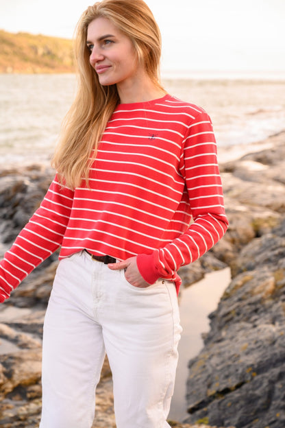 Seaside Jersey - Poppy Stripe-Lighthouse