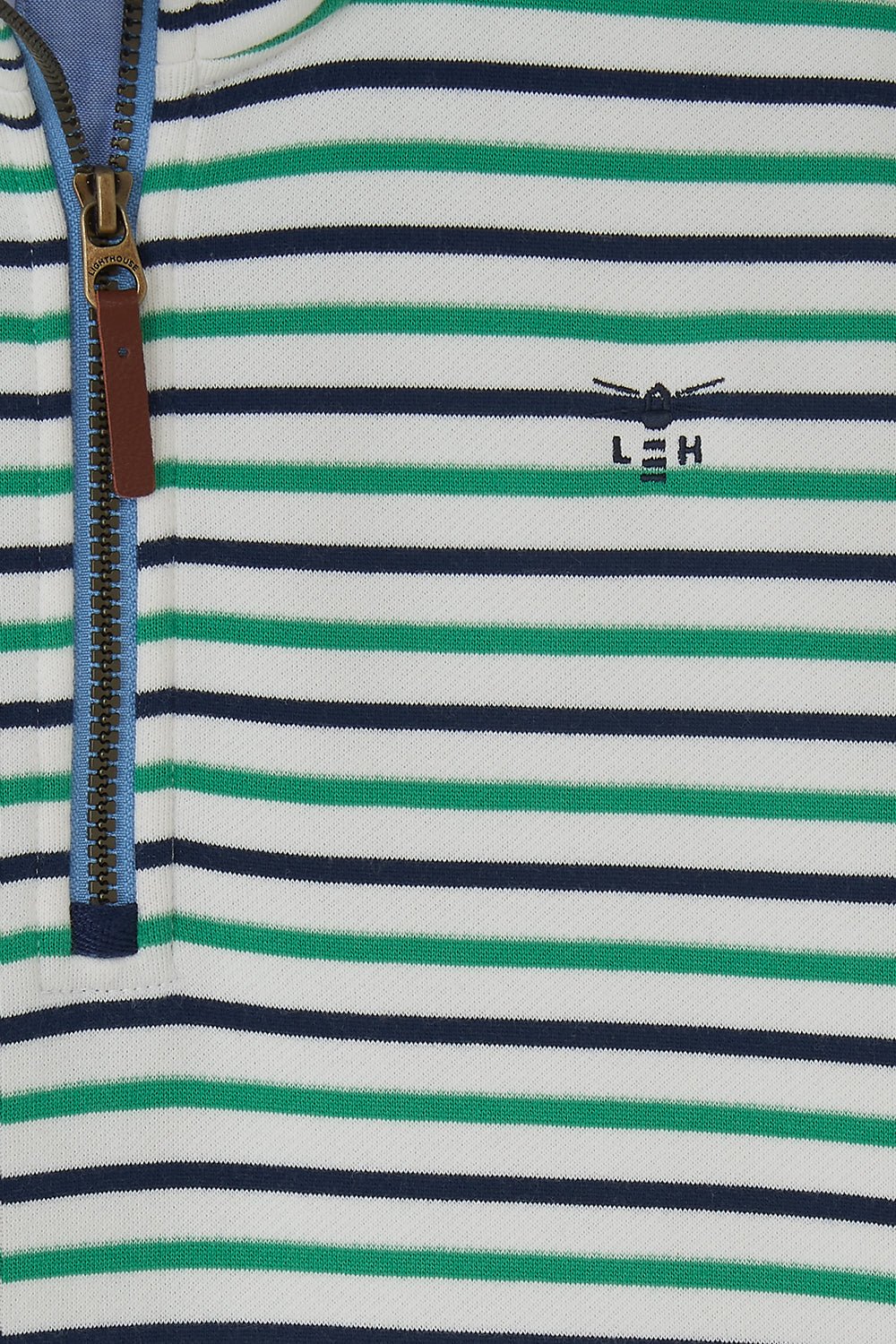 Shore Sweatshirt - Seagrass Navy Stripe