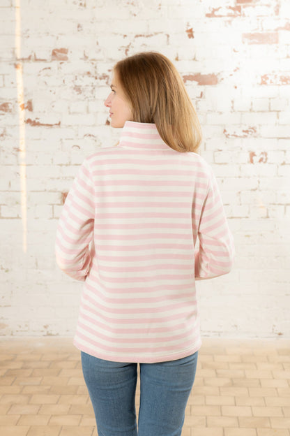Shore Sweatshirt - Soft Pink Stripe-Lighthouse