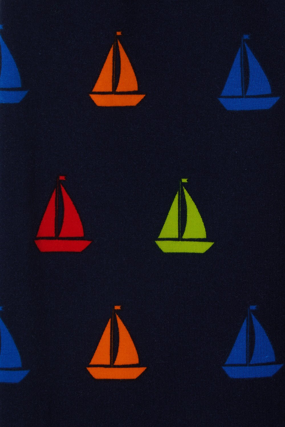 Short Sleeved Pyjamas - Navy Boat Print-Lighthouse