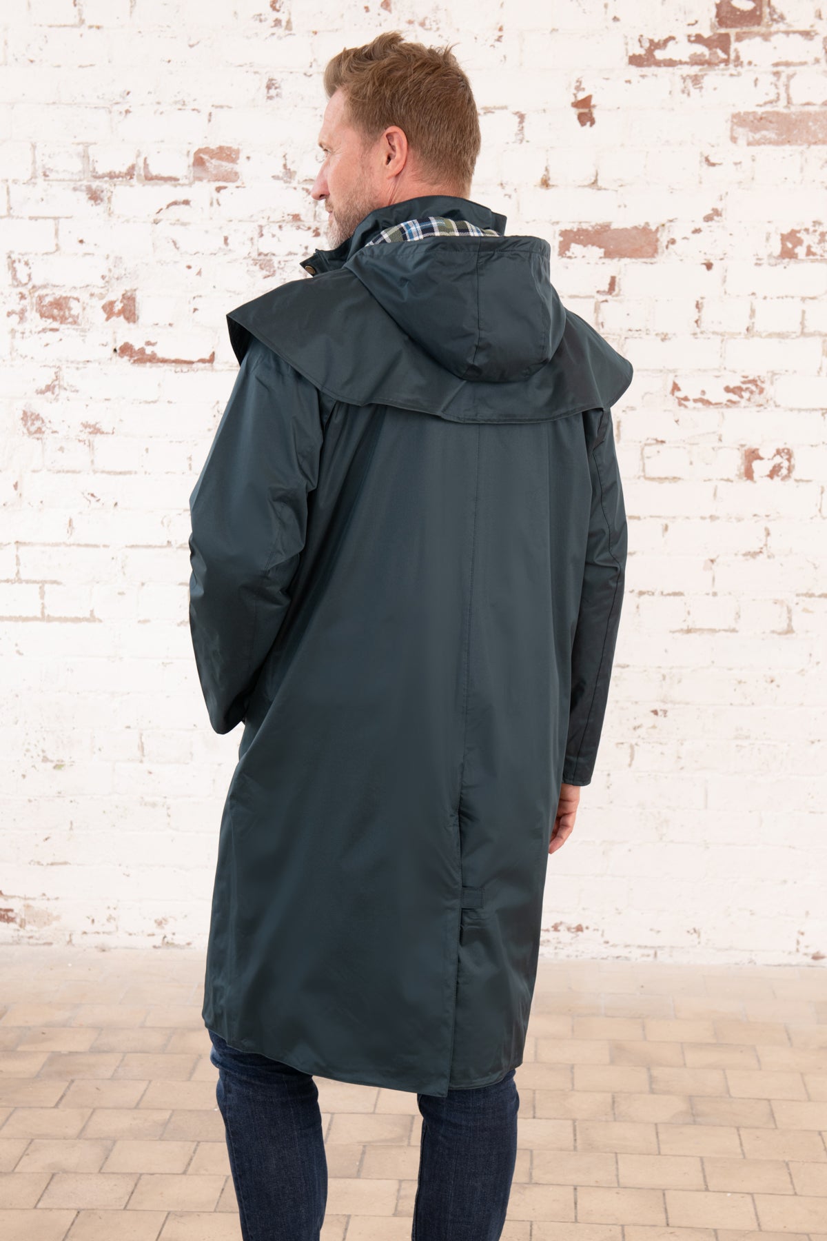 Stockman Full Length Rain Coat - Navy-Lighthouse