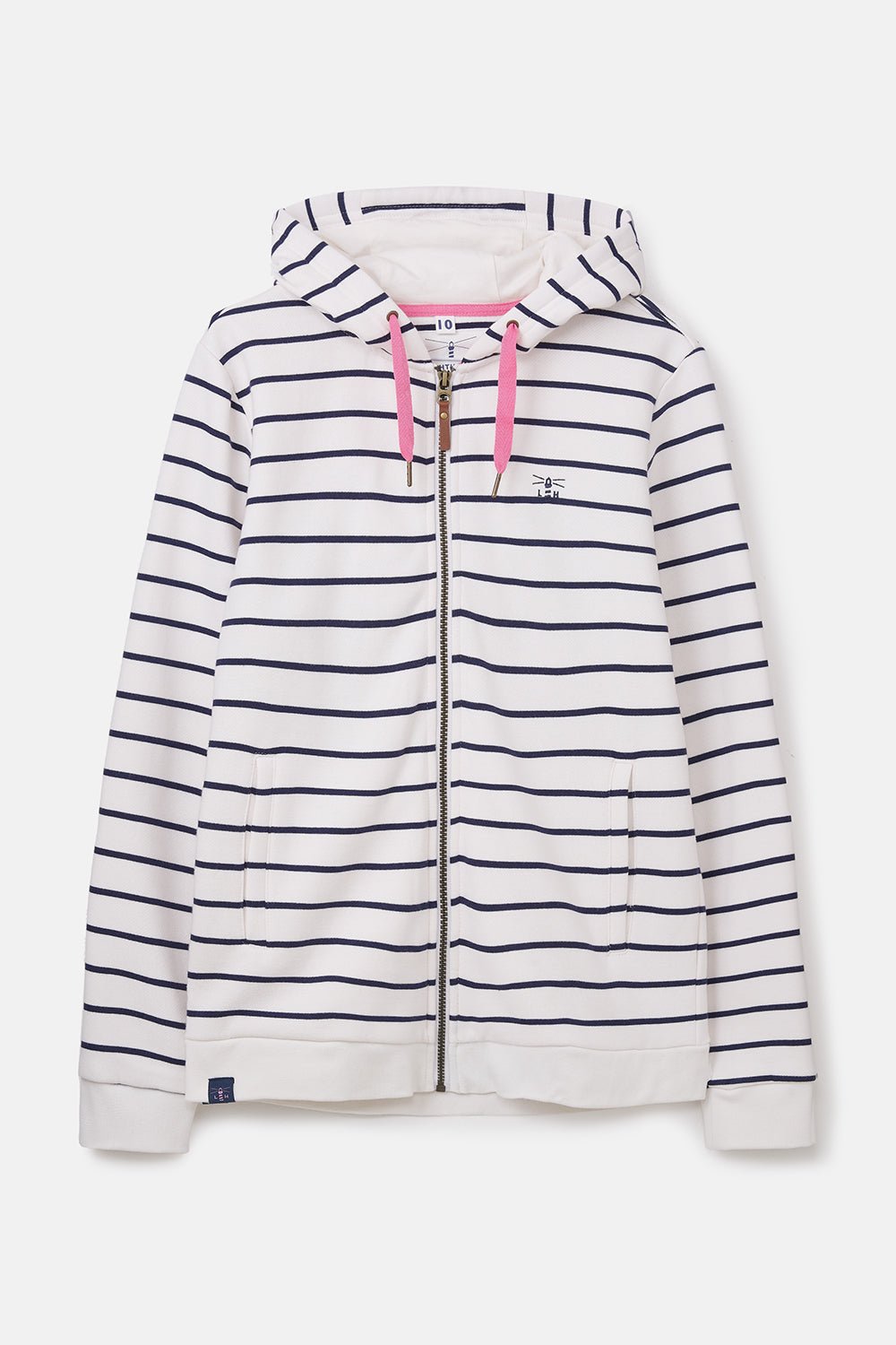 Strand Hooded Top - Navy Striped - Lighthouse