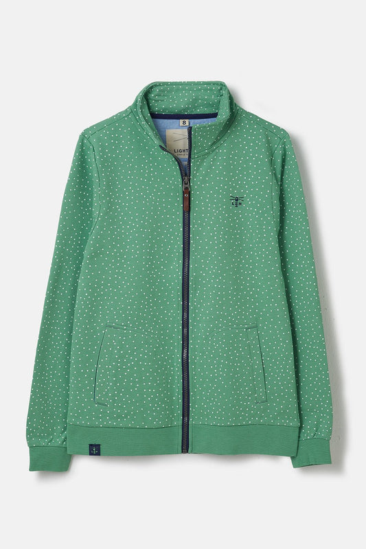 Tyrella Sweatshirt - Pistachio Dot - Lighthouse